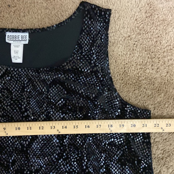 Robbie Bee Velvet Snake Print Shimmer Twin Set size 18W Business Casual Fall - Picture 7 of 11
